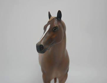 AMBITIOUS -OOAK CHESTNUT RABICANO  ISH MODEL HORSE BY SHERYL LEISURE 5/14/20