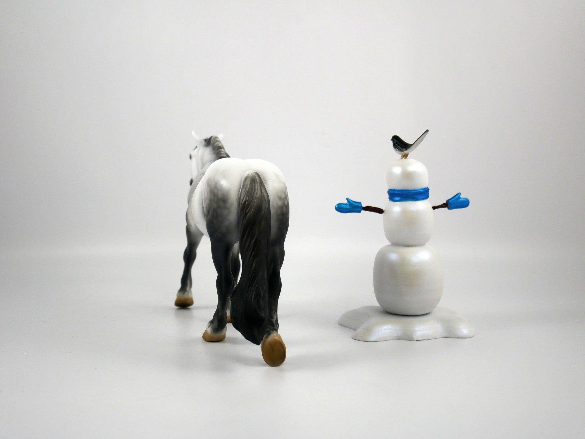 A CHRISTMAS GIFT-OOAK GREY DAPPLE PEBBLES AND SNOWMAN BY CARRIE KELLER 12/22/20