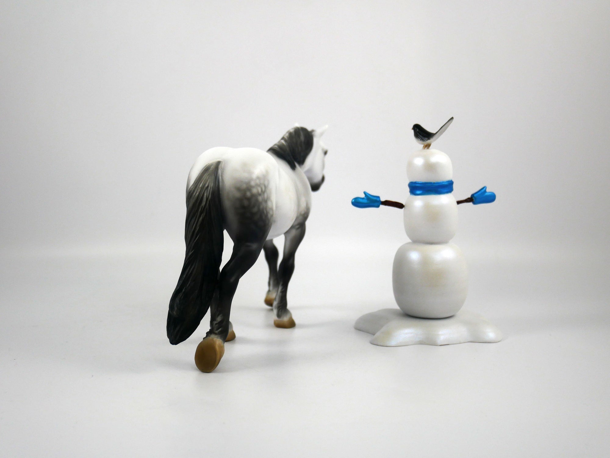 A CHRISTMAS GIFT-OOAK GREY DAPPLE PEBBLES AND SNOWMAN BY CARRIE KELLER 12/22/20