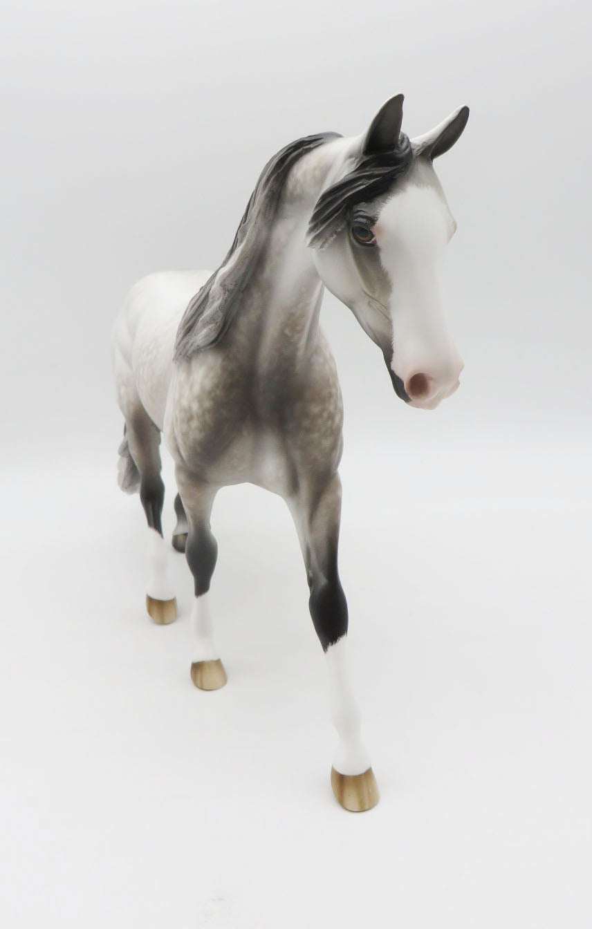 AIN&#39;T UPTIGHT - OOAK - DAPPLE GREY PONY - PAINTED BY SHERYL LEISURE - BEST OFFERS - 10/21/22.