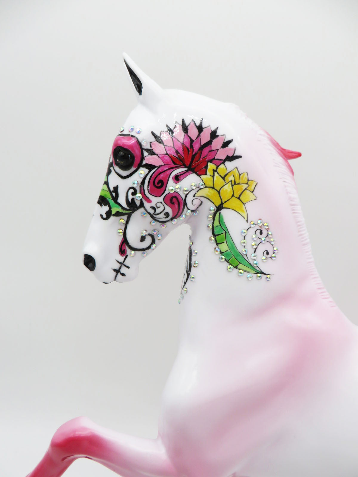 Alabanza - OOAK Sugar Skull Saddlebred Horse By Dawn Quick