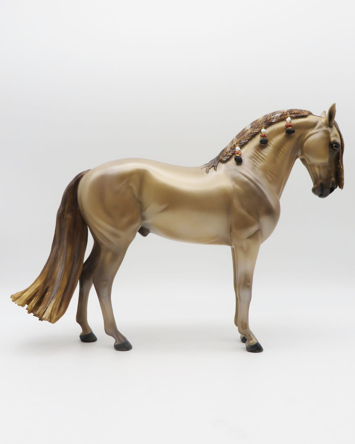 APOLLO DE SOMMER - OOAK - PEARL ANDALUSIAN STALION - PAINTED BY MYLA PEARCE BEST OFFER 9/30/22