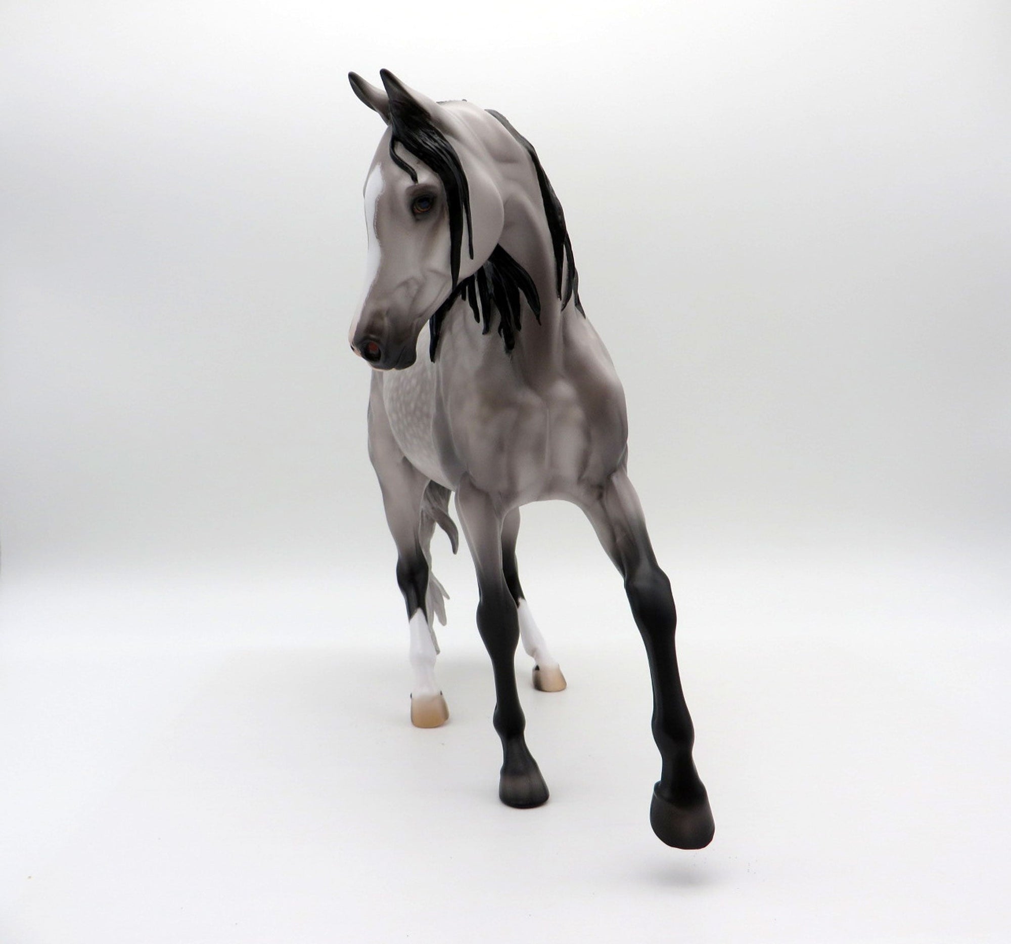 Augusta- OOAK Dapple Grey Arabian Mare Painted By Caroline Boydston 7/12/21