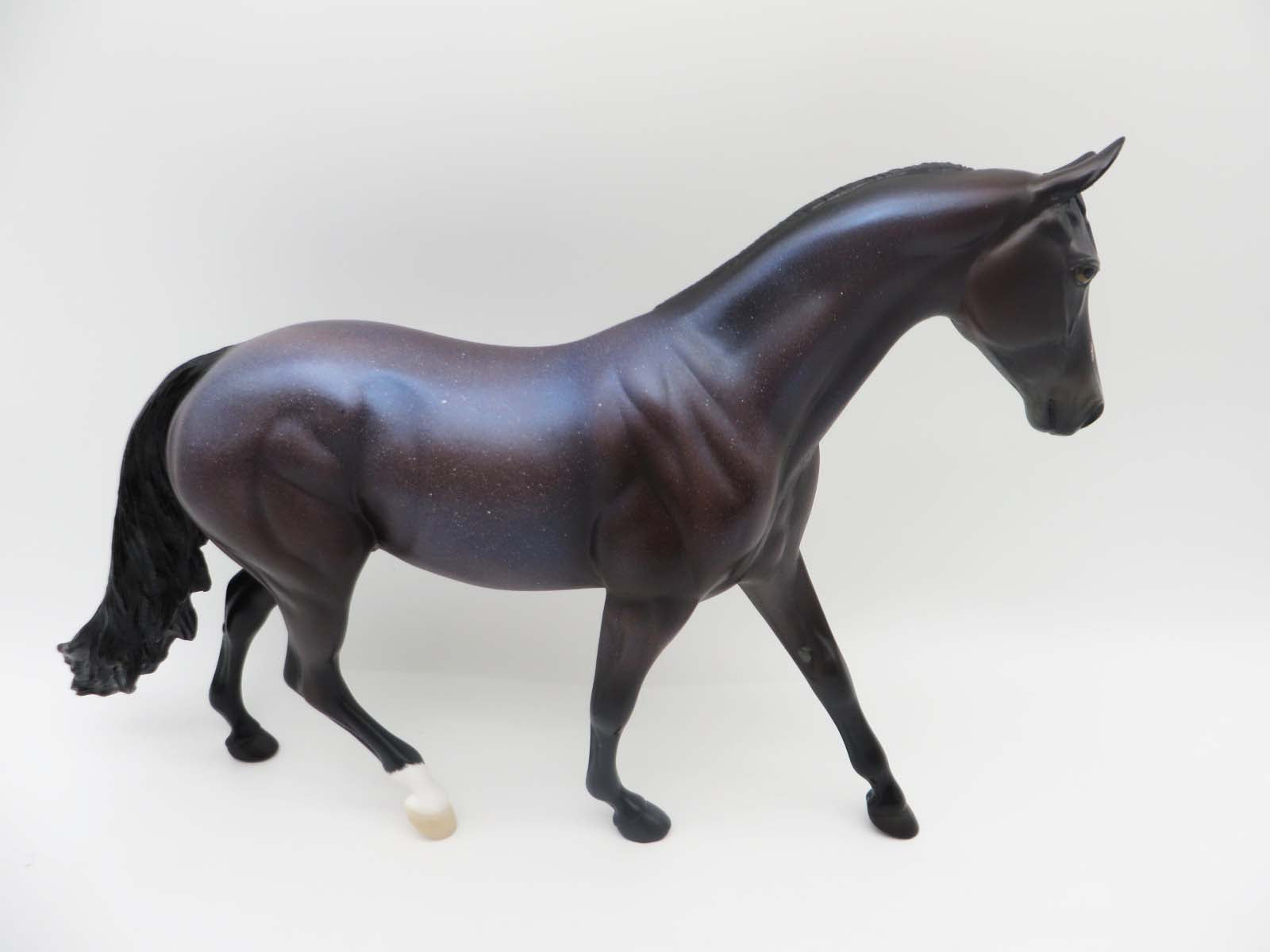 A Knife & No Coin  OOAK Dark Bay Roan Pony By Ellen Robbins SHCF23