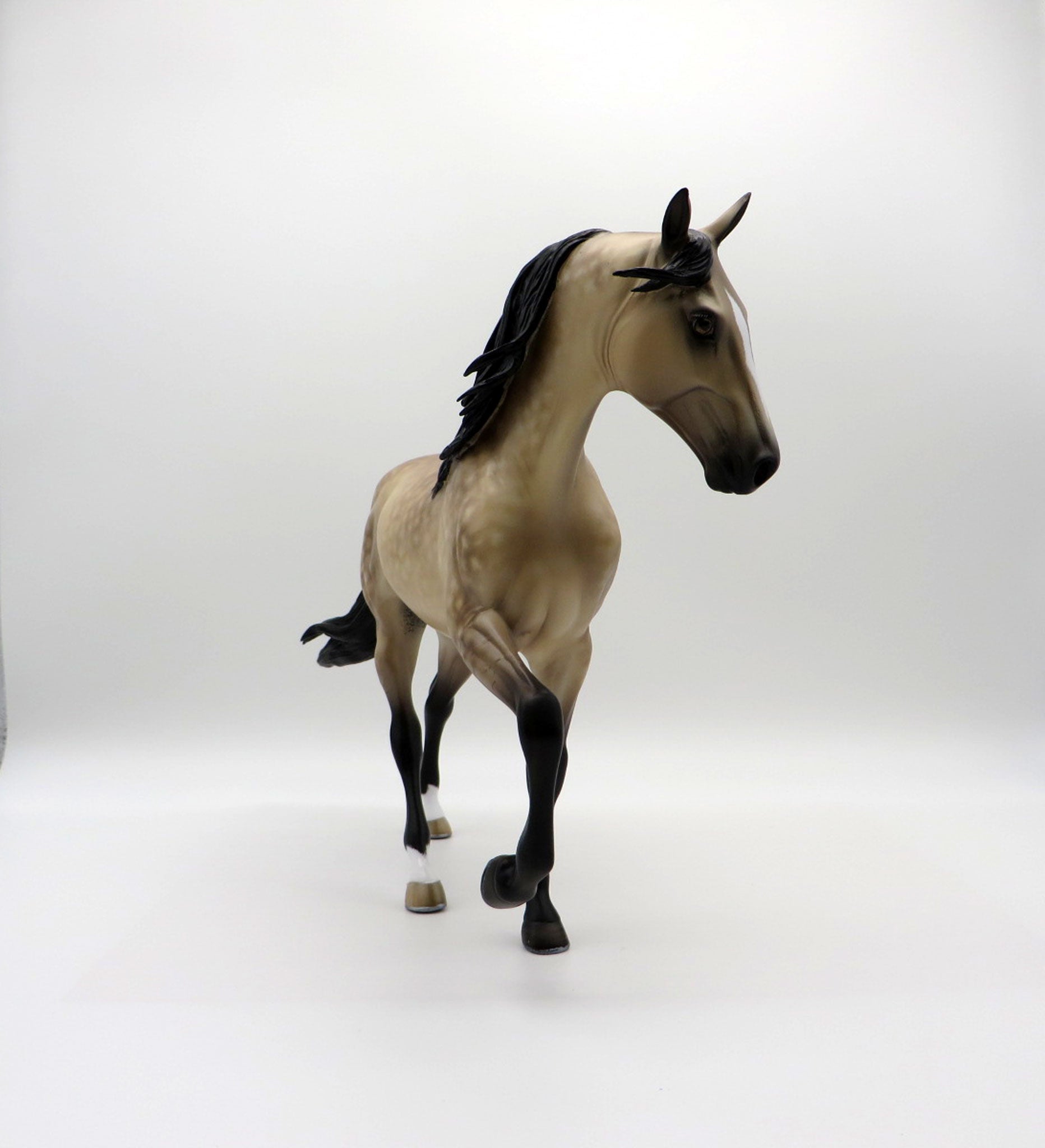 Alpine Slide-OOAK Buckskin TWH Painted By Sheryl Leisure 5/17/21