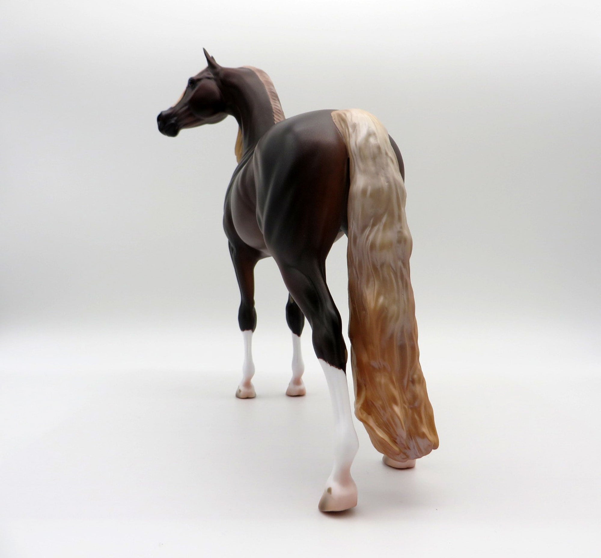 Amu Darya-OOAK Dapple Chestnut Arabian Painted By Caroline Boydston