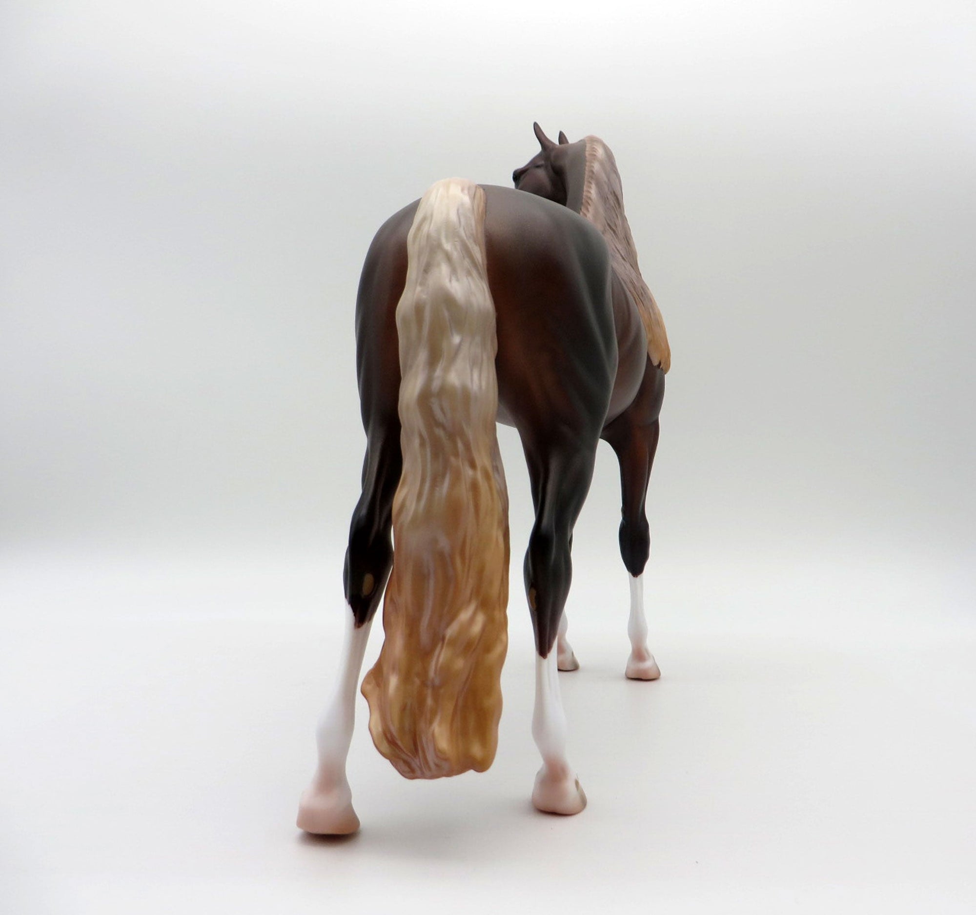 Amu Darya-OOAK Dapple Chestnut Arabian Painted By Caroline Boydston