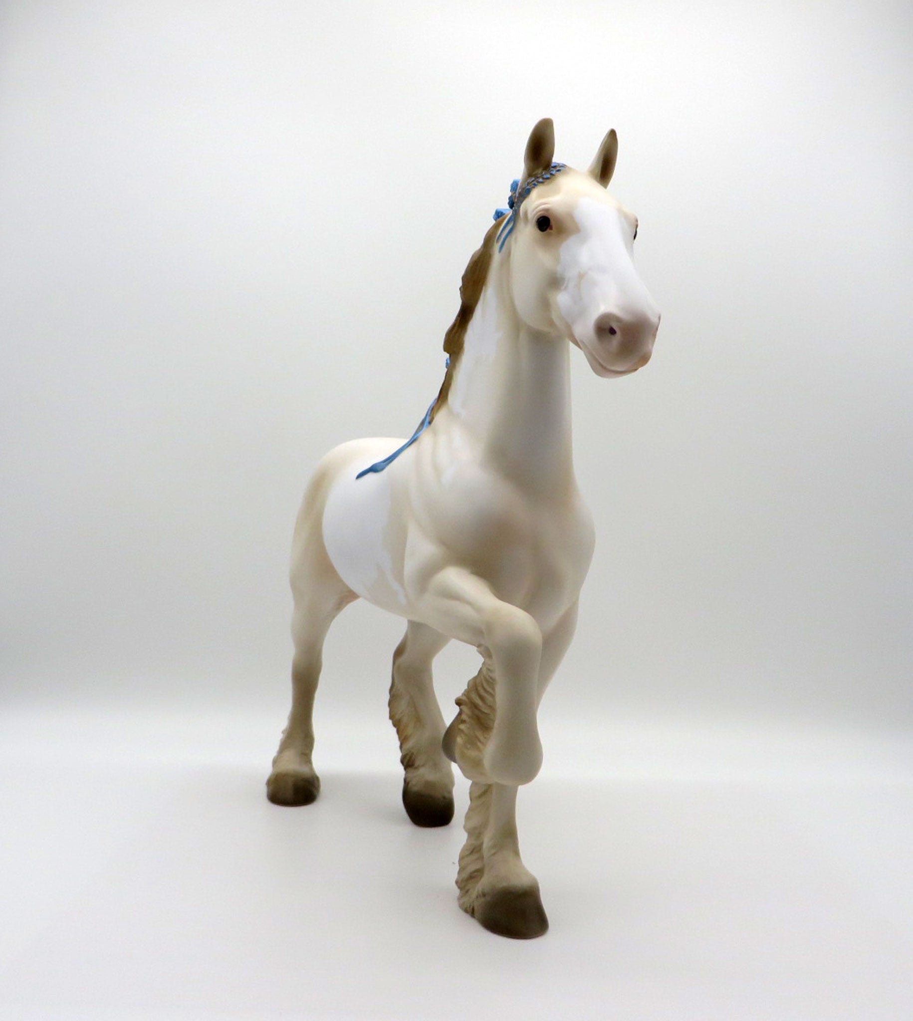 Aprina-OOAK Cremello Paint Trotting Drafter SHCF 2021