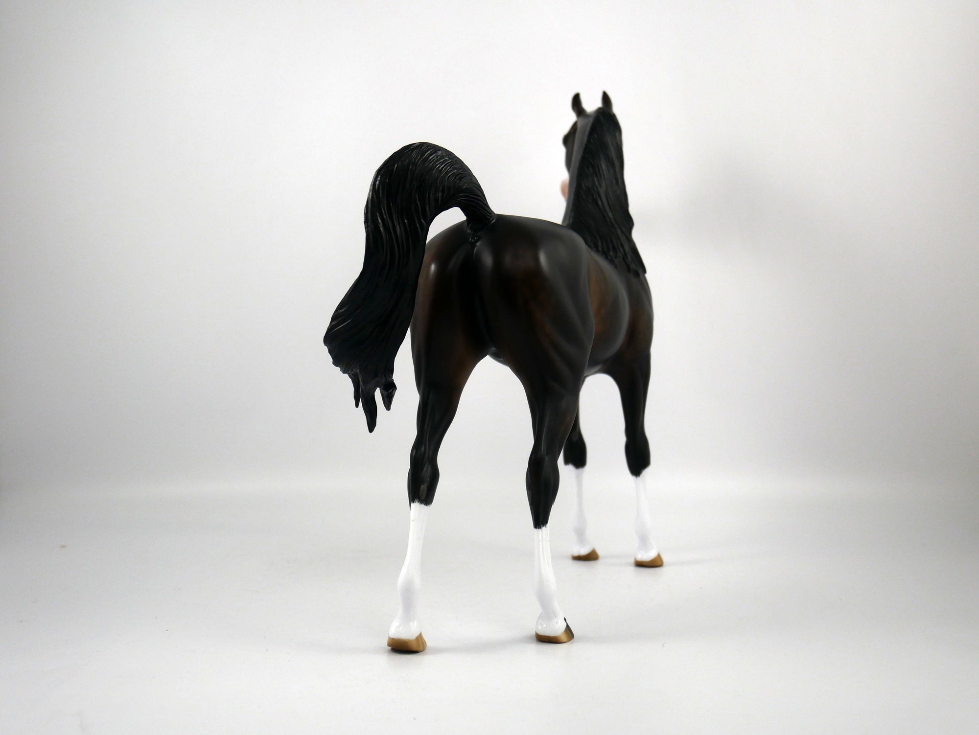 Arlo-OOAK Dapple Seal Bay Arabian Painted By Sheryl Leisure 1/8/21