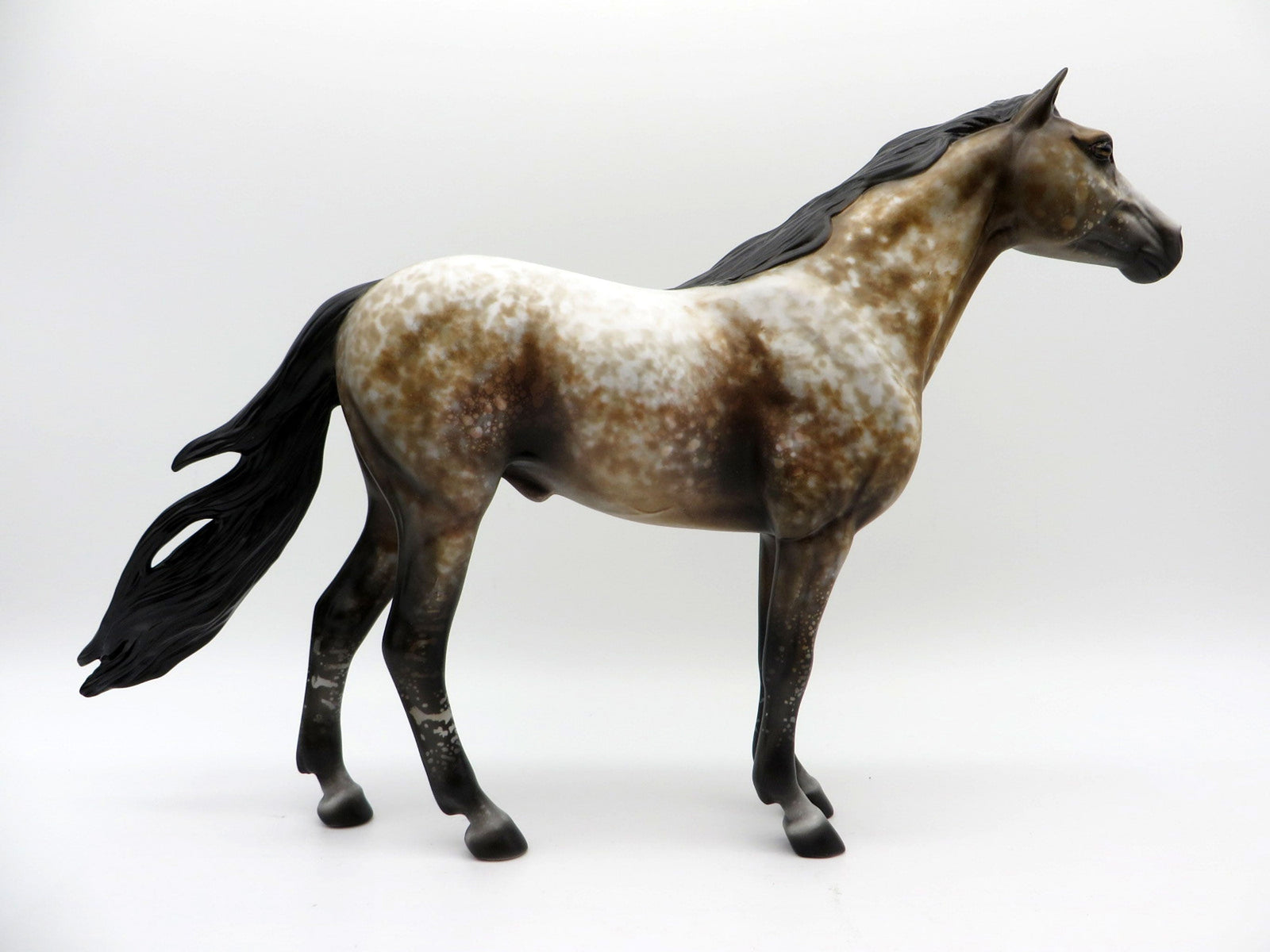 Art-OOAK Buckskin Roan Mustang  Painted By Al EQ 21