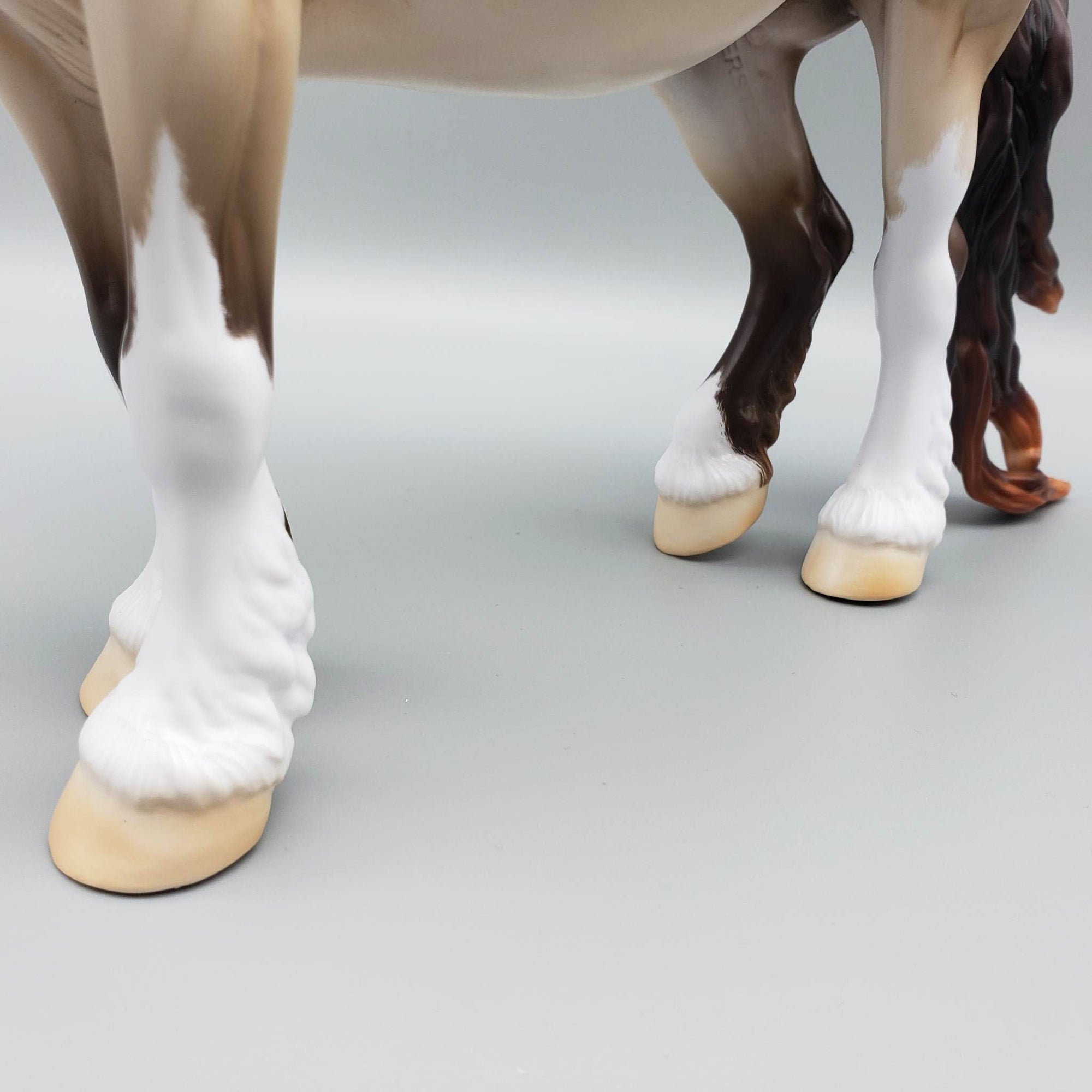 SAMPLE of Windsor Custom Reverse Dappled Champagne Heavy Draft Stallion By Ellen Robbins