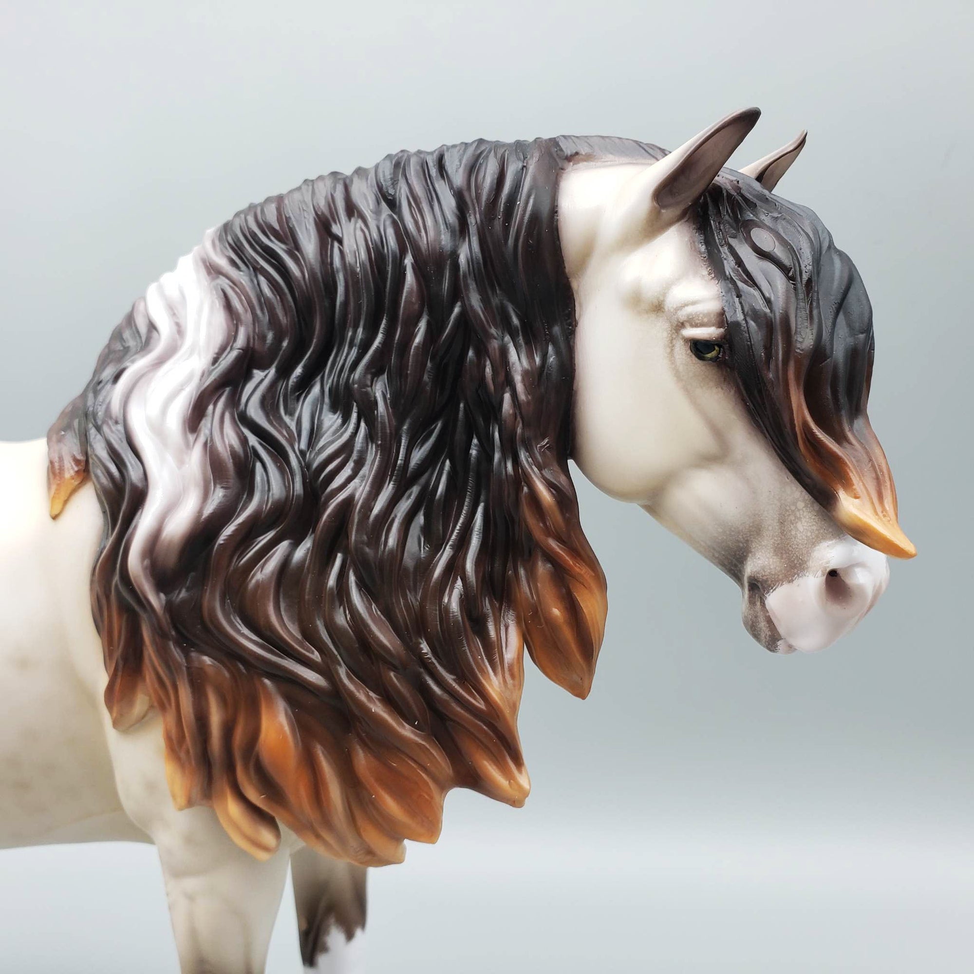 Windsor - LE30 Custom Reverse Dappled Champagne Heavy Draft Stallion By Ellen Robbins EQ23