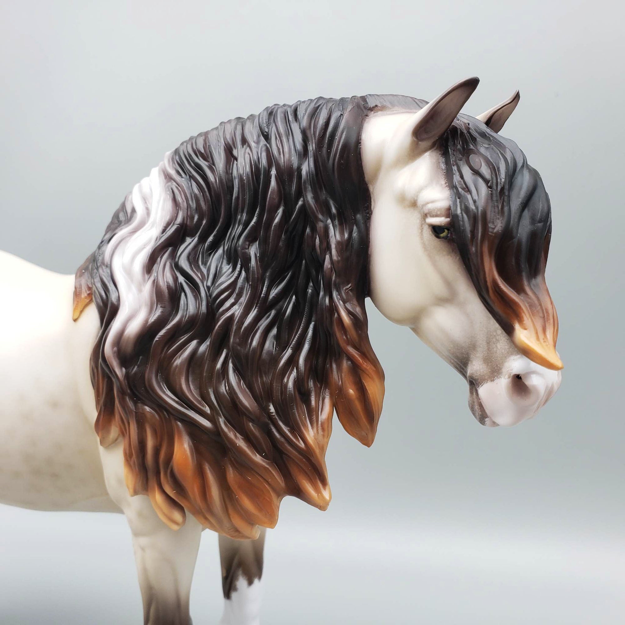 Windsor - LE30 Custom Reverse Dappled Champagne Heavy Draft Stallion By Ellen Robbins EQ23