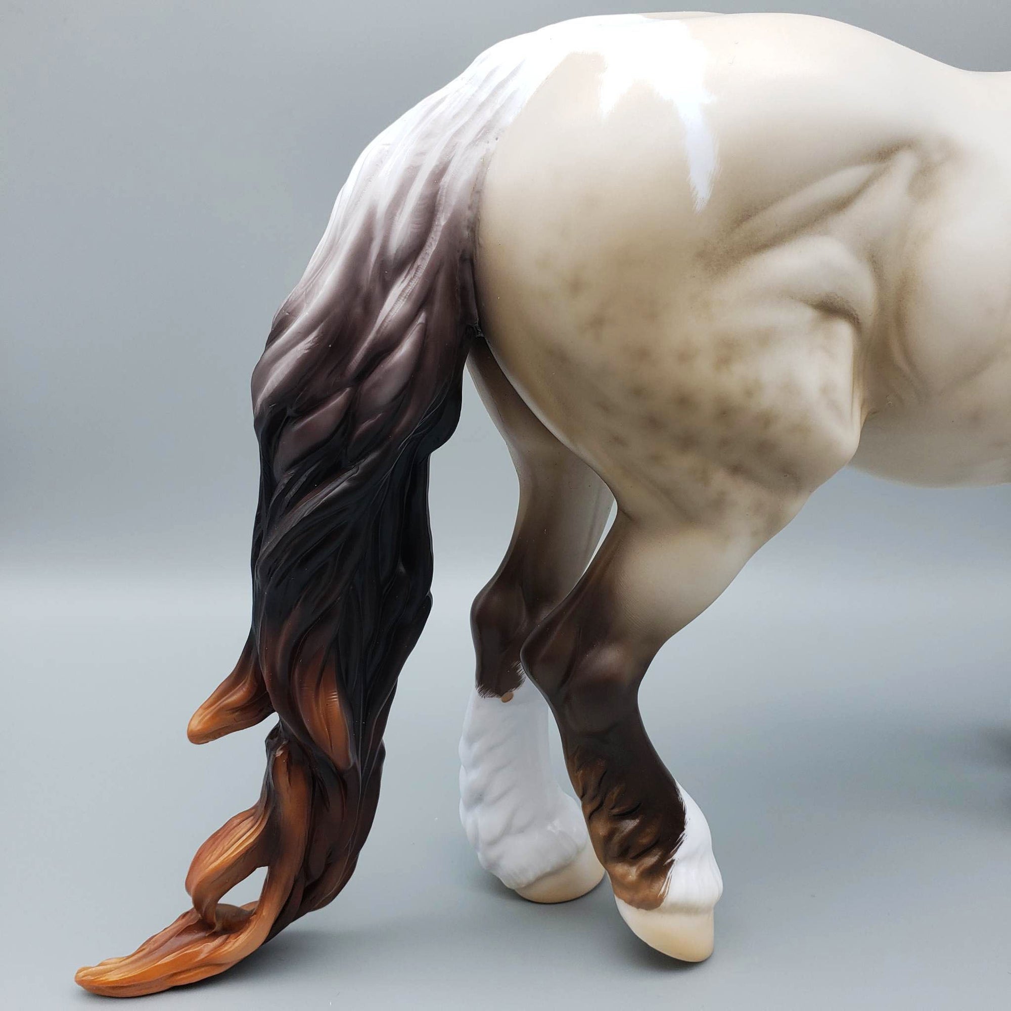 Windsor - LE30 Custom Reverse Dappled Champagne Heavy Draft Stallion By Ellen Robbins EQ23