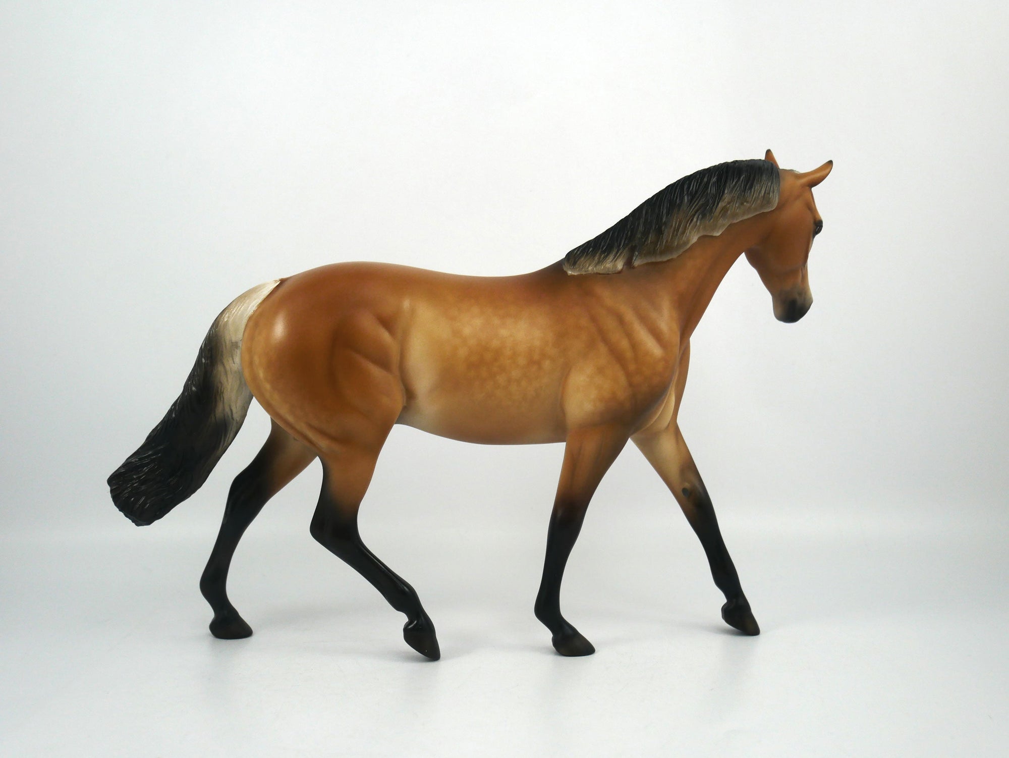 Atticus-OOAK Dapple Buckskin Pony Painted By Sheryl Leisure 1/15/21