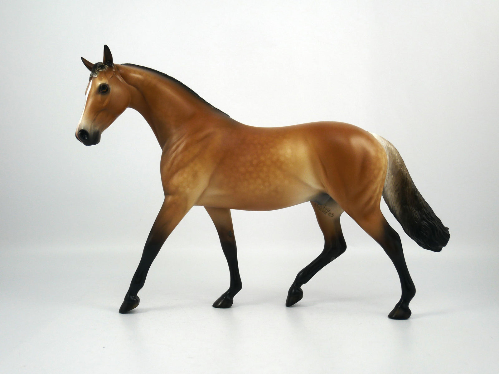 Atticus-OOAK Dapple Buckskin Pony Painted By Sheryl Leisure 1/15/21