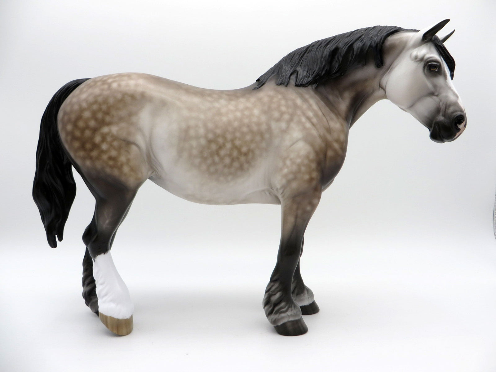 Beach Baby-OOAK Dapple Grey Heavy Draft Mare Painted by Sheryl Leisure 8/9/21