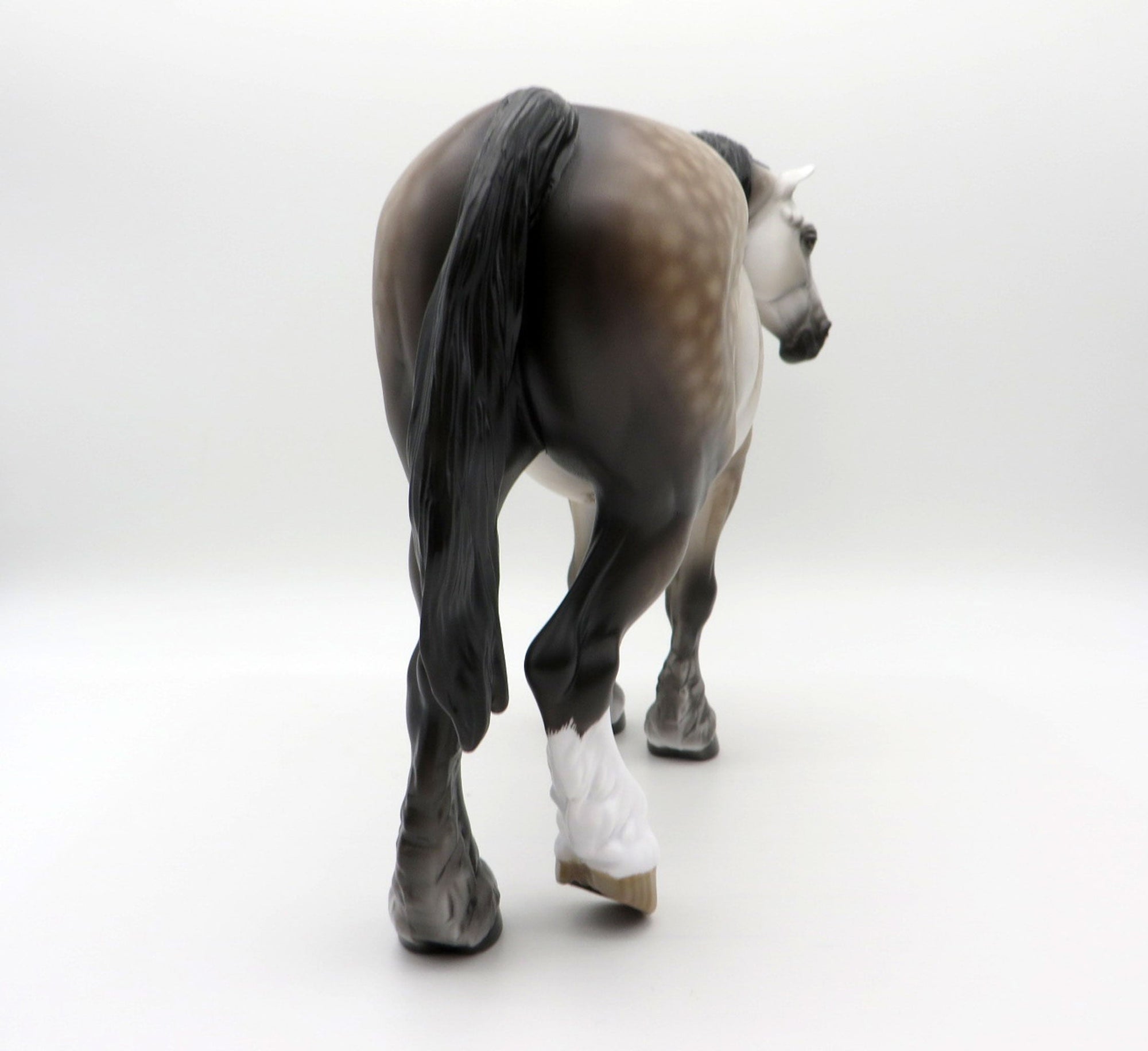 Beach Baby-OOAK Dapple Grey Heavy Draft Mare Painted by Sheryl Leisure 8/9/21