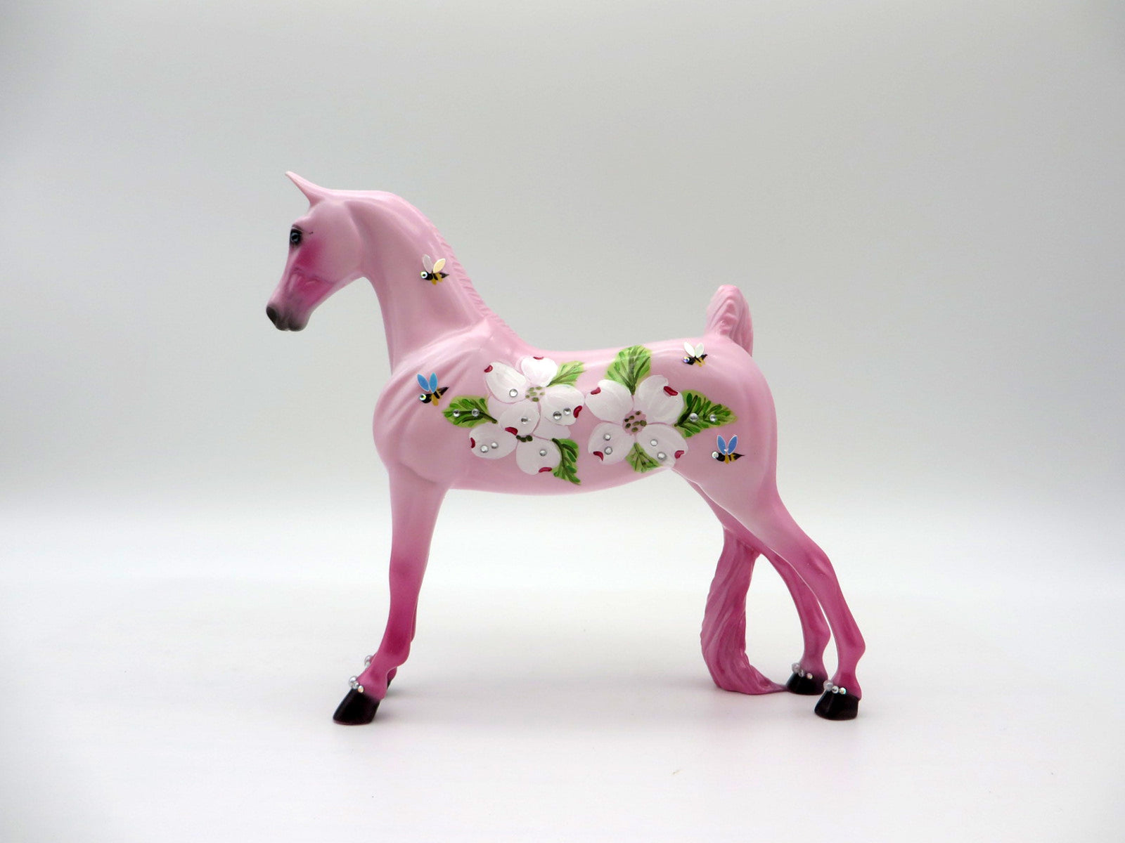 Bees and Blossoms-OOAK Decorative Deco Saddlebred Pebbles SHCF 2021