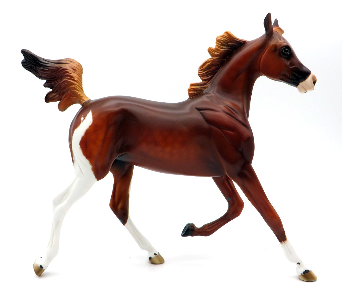 Bellalona-OOAK Dapple Red Chestnut Yearling Painted by Ellen Robbin 9/16/21