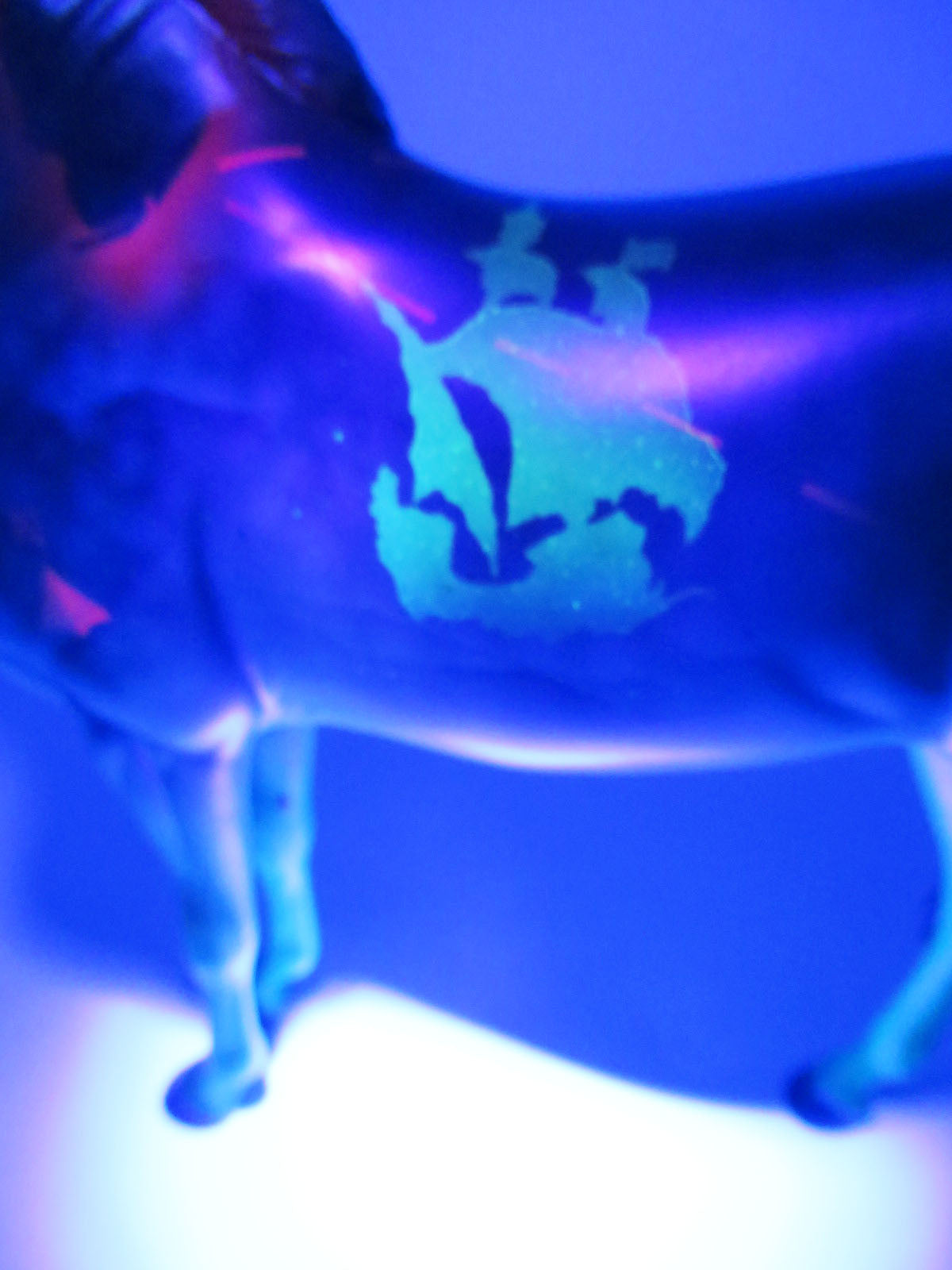 Bermuda - OOAK - BEST OFFER - Custom Decorator Andalusia with Blacklight Activated Deisgn  - Painted By Ellen Robbins - MM22