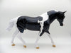Big Blue LE-20 Etched Black and White Pinto Irish Draft Painted by Julie Keim EQ 2021