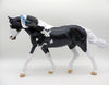 Big Blue LE-20 Etched Black and White Pinto Irish Draft Painted by Julie Keim EQ 2021