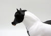 Biggie-OOAK Black and White Pinto Pebbles Drafter Painted By Audrey Dixon EQ 21