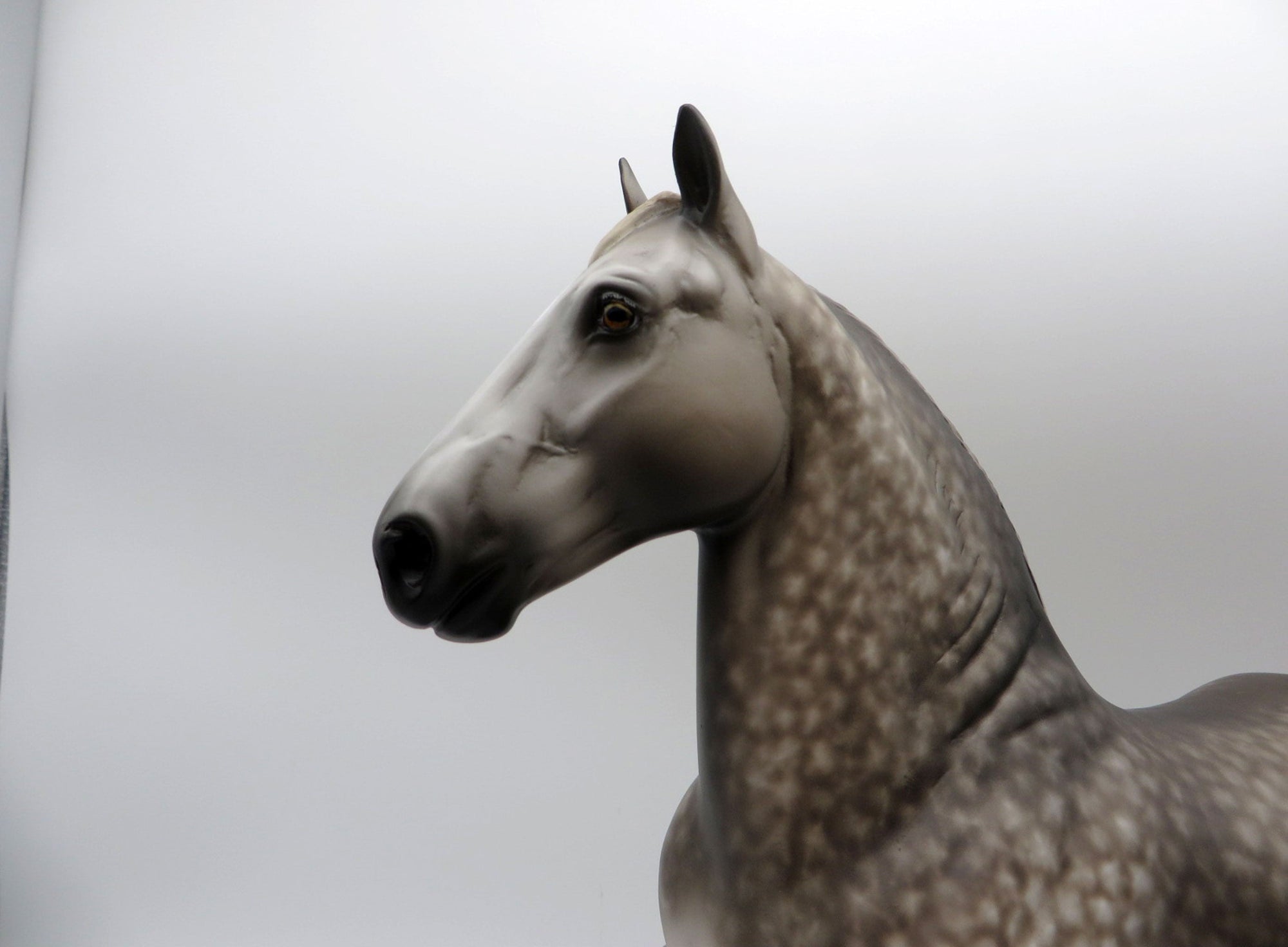 Blown Up A Storm-OOAK Dapple Grey Trotting Drafter  Painted By Sheryl Leisure 6/7/21