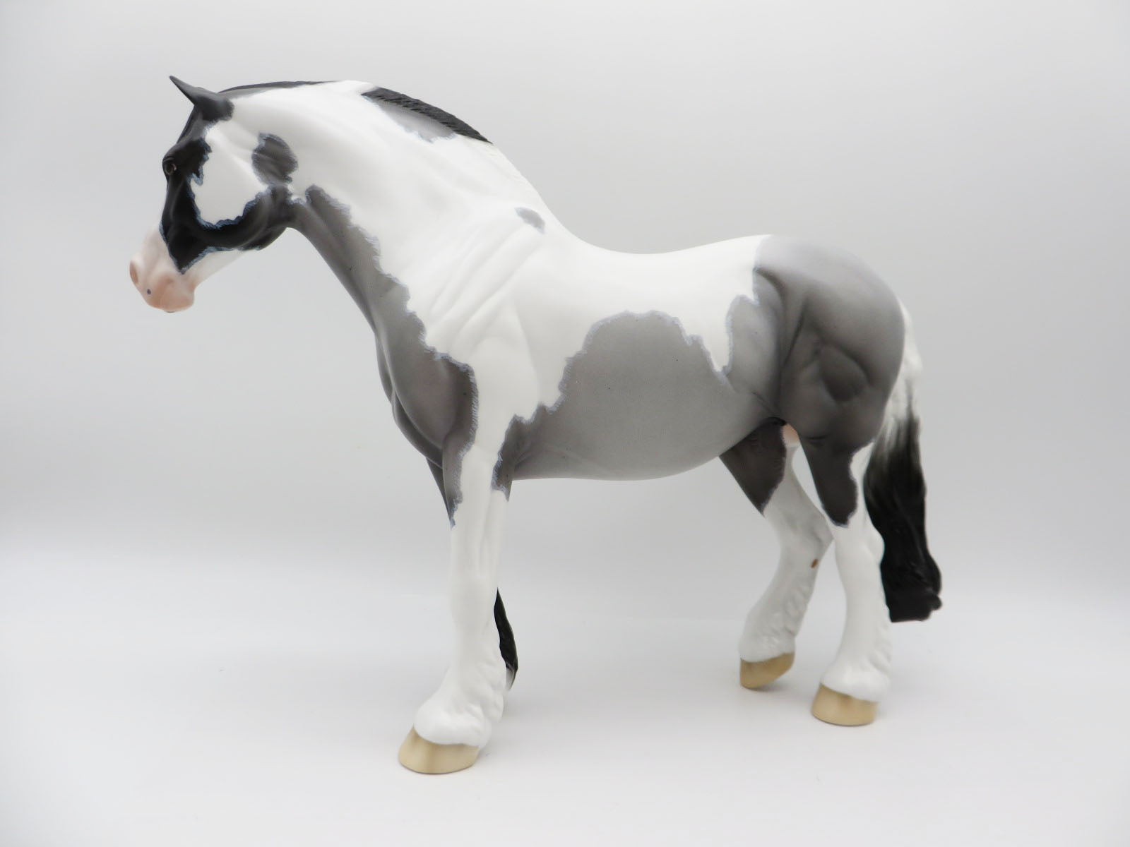 Blue Jay In A Blizzard- OOAK - Blue Roan Tobiano Heavy Draft By Ellen Robbins - Best Offers 1/30/23