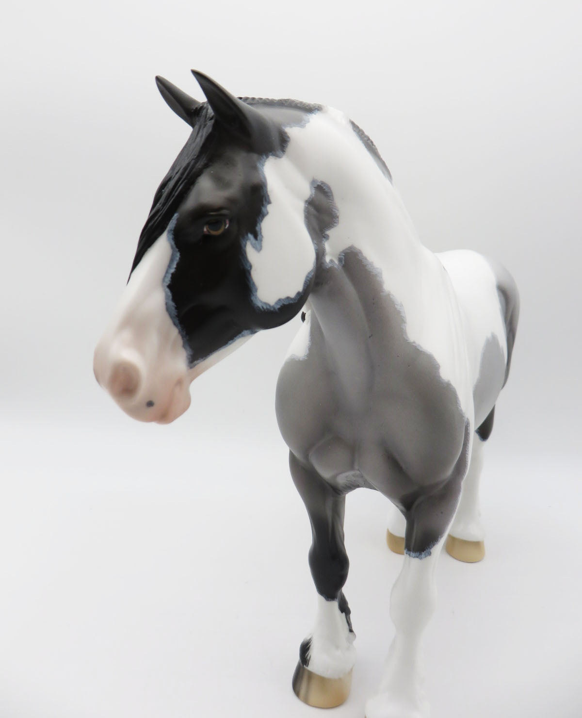 Blue Jay In A Blizzard- OOAK - Blue Roan Tobiano Heavy Draft By Ellen Robbins - Best Offers 1/30/23