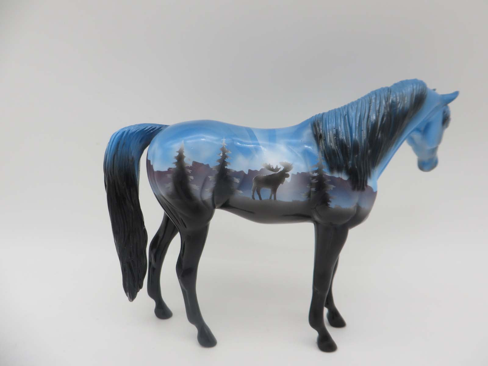 Blue Mountain Skies-OOAK Deco Arabian Mare By Dawn Quick SHCF23