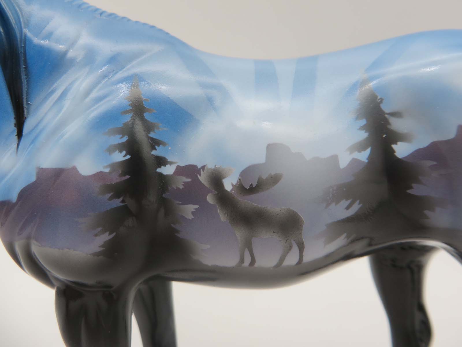 Blue Mountain Skies-OOAK Deco Arabian Mare By Dawn Quick SHCF23