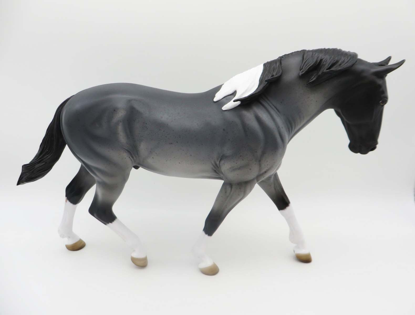 Stanley - OOAK - Minimal Tobiano Blue Roan By Angela Marleau - P&C 23