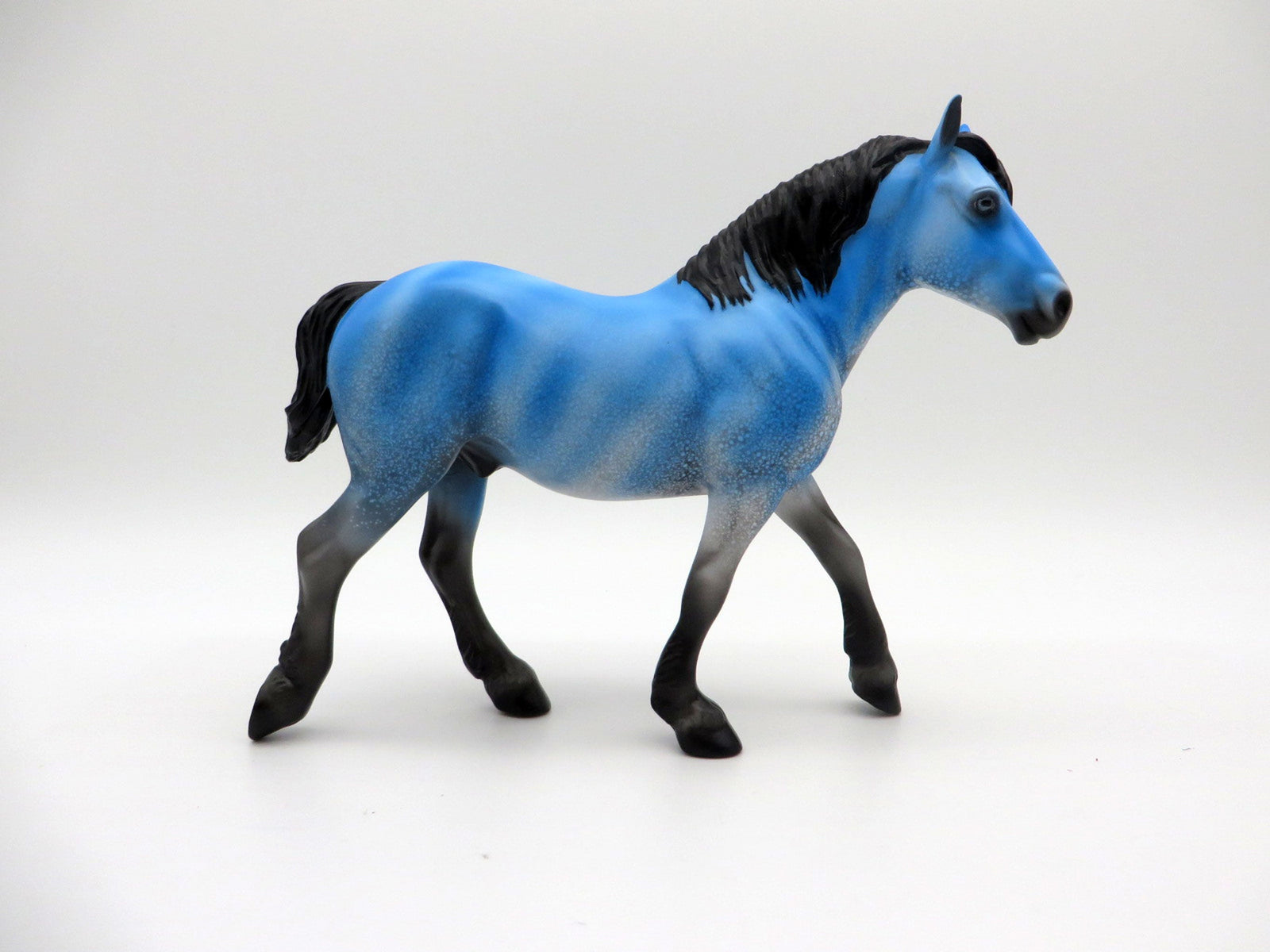 Bubbles-OOAK Deco Trotting Drafter Pebbles Painted by Ellen Robbins 7/16/21