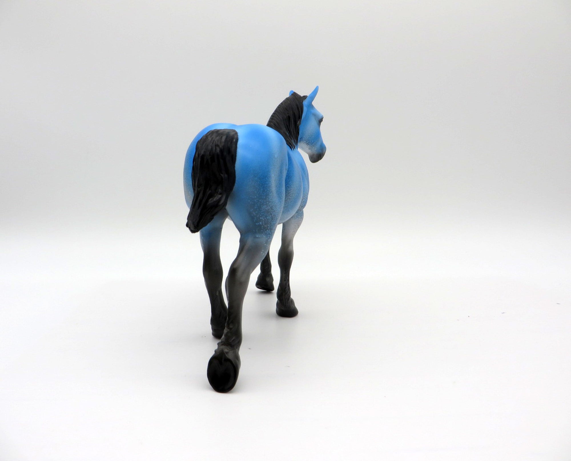 Bubbles-OOAK Deco Trotting Drafter Pebbles Painted by Ellen Robbins 7/16/21