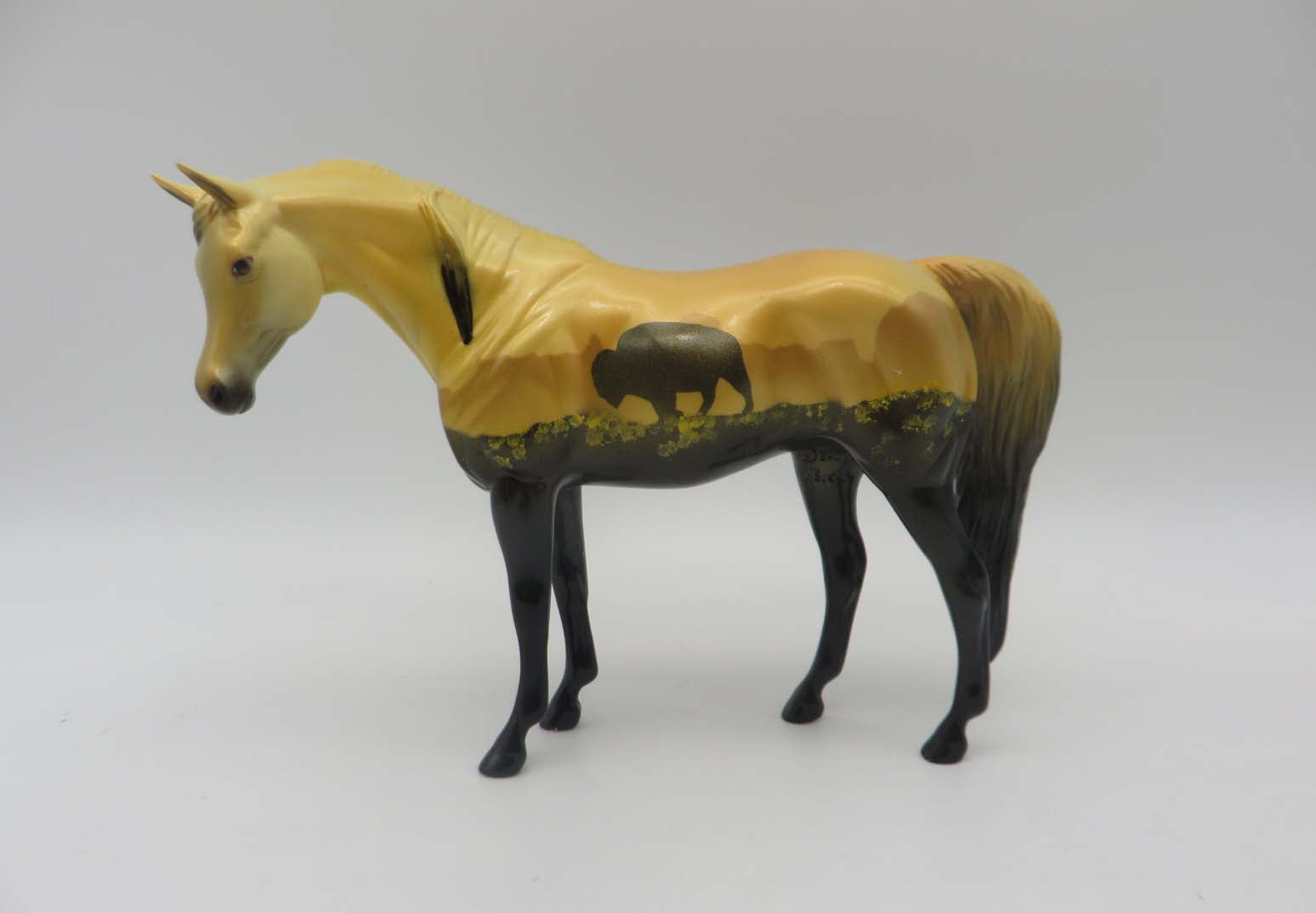 Buffalo Sun-OOAK Deco Arabian Pebbles By Dawn Quick SHCF23