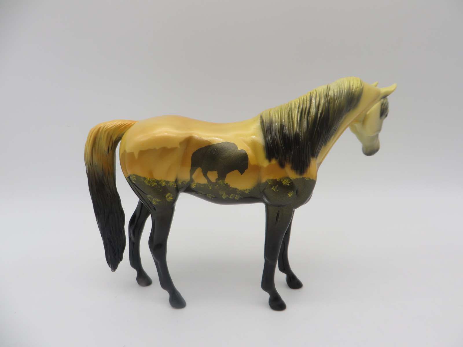 Buffalo Sun-OOAK Deco Arabian Pebbles By Dawn Quick SHCF23