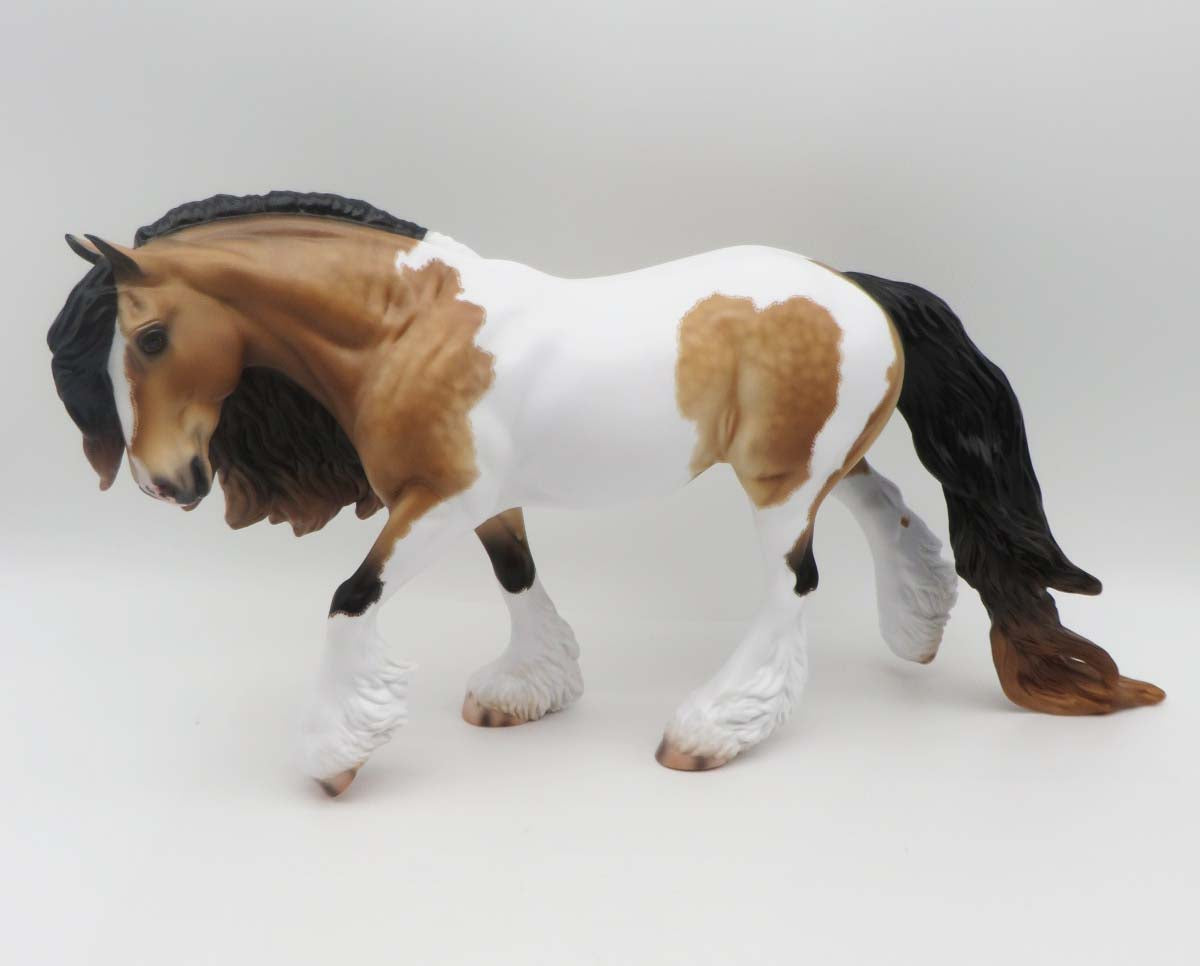 Burton- OOAK - Dappled Buckskin Tobiano Cobb By Caroline Boydston BEST OFFER 3/13/23