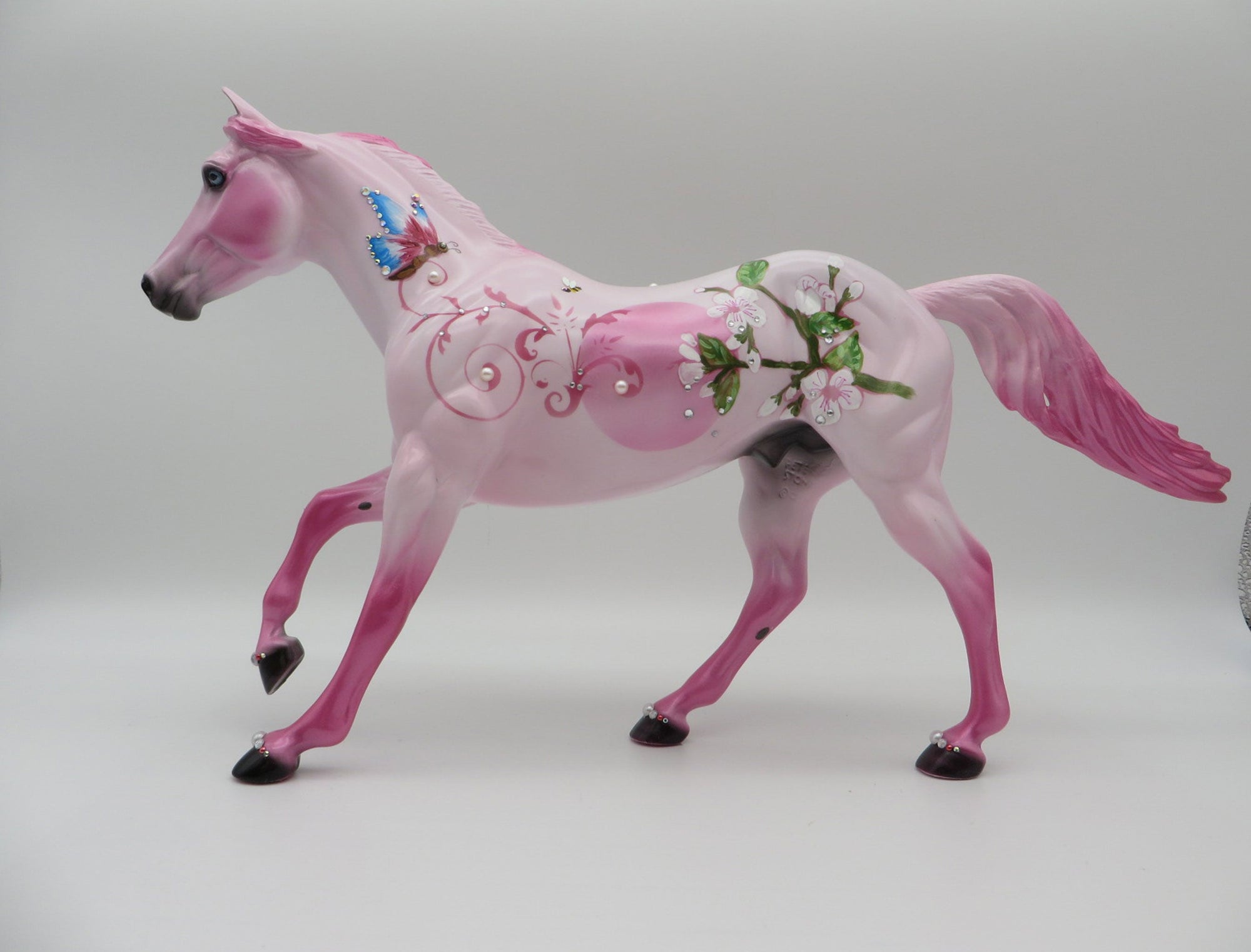 Copy of Butterflies and Blossoms-OOAK Foundation Quarter Horse Deco SHCF 2021