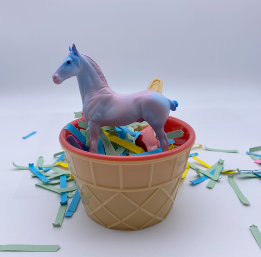 Cotton Candy Drafter Chip-OOAK Painted By Ellen Robbins  NICM-7/23/21