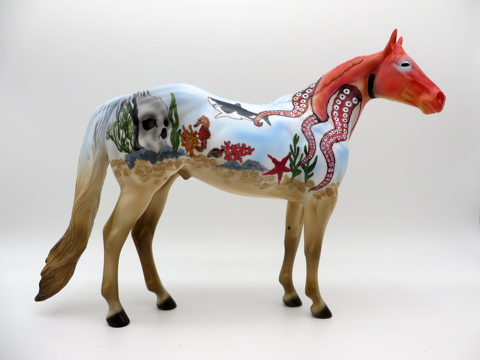 Cambean-OOAK Shark Week Deco ISH Painted by Dawn Quick  7/16/21