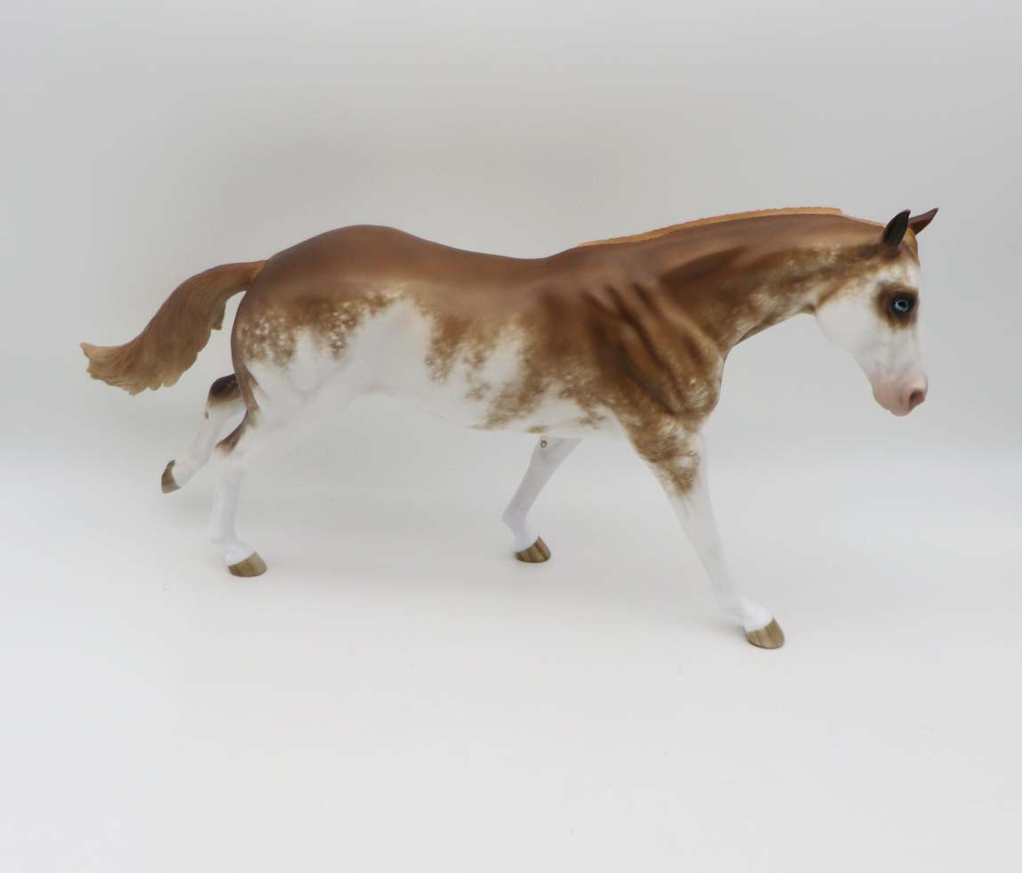 Candid - OOAK - Chestnut Sabino Running Stock Horse by Sheryl Leisure - Best Offers 2/27/23