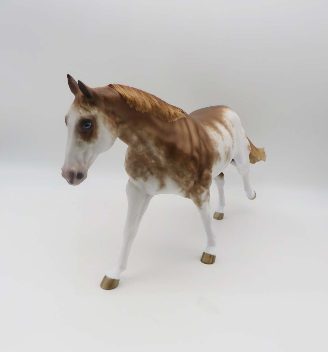 Candid - OOAK - Chestnut Sabino Running Stock Horse by Sheryl Leisure - Best Offers 2/27/23