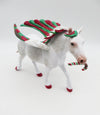 Candy Cane Wishes - Best Offer - OOAK - Custom Dapple Grey Pebble Draft With Wings &amp; Candy CaneBy Dawn Quick - Christmas Tails 2022 - CT22