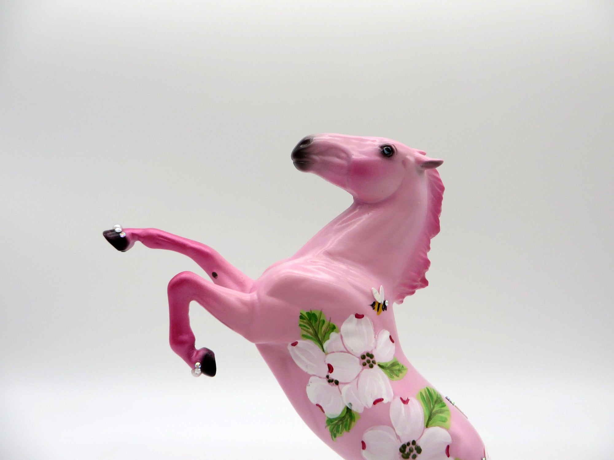 Bees and Blossoms Rearing-OOAK Decorative Deco  Pebbles SHCF 2021