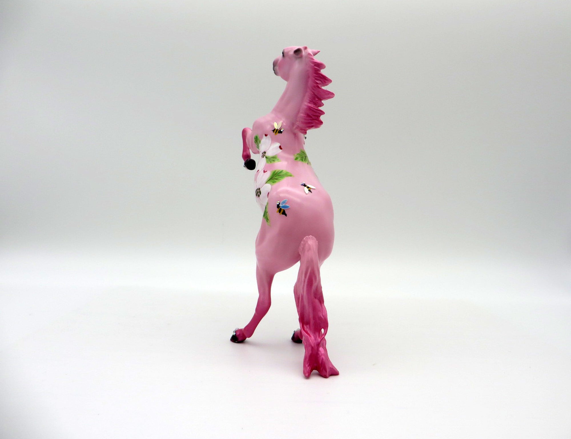 Bees and Blossoms Rearing-OOAK Decorative Deco  Pebbles SHCF 2021