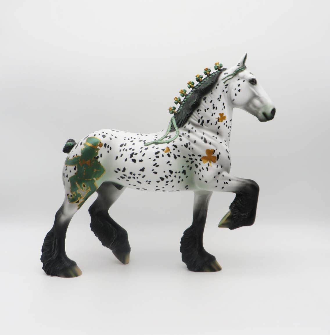 Catch Me If You Can - OOAK - St. Patrick's Day Decorator Trotting Drafter By Jas Fanning - 3/17/23