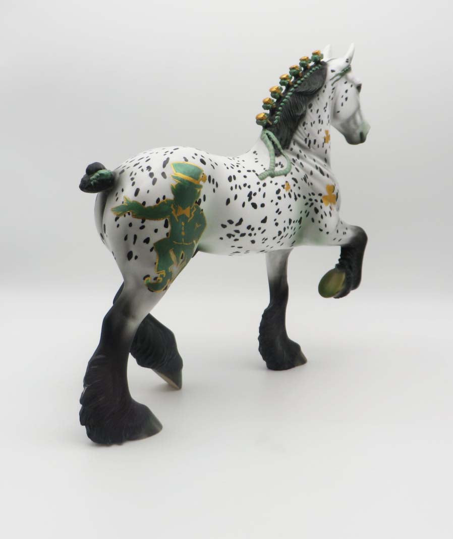 Catch Me If You Can - OOAK - St. Patrick's Day Decorator Trotting Drafter By Jas Fanning - 3/17/23