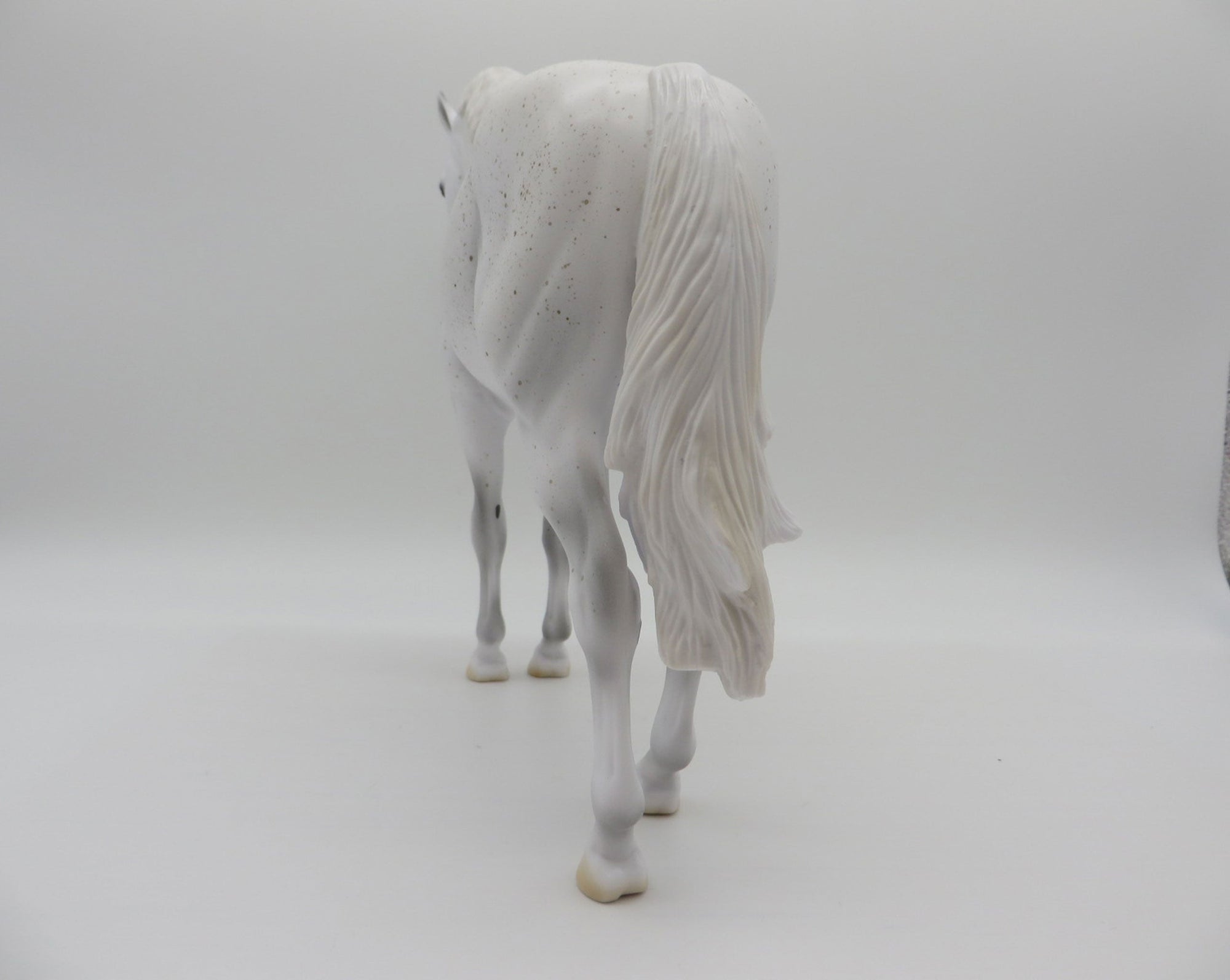 Major League-AKA..Catcher-LE-30 Fleabit Grey Andalusian painted by Ellen Robbins EQ 2021